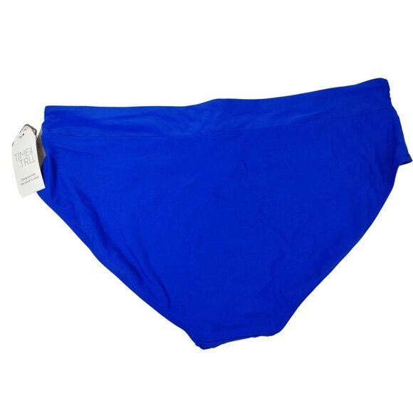 Time and Tru Womens 3XL Royal Crew Blue High Waist Bikini Bottom - Picture 5 of 5